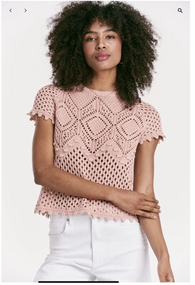 Another Love VCSW3156ROQ Marie Crochet top