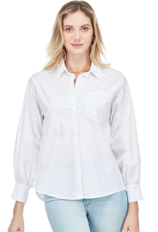 Jade 68F9821 White Oversize shirt