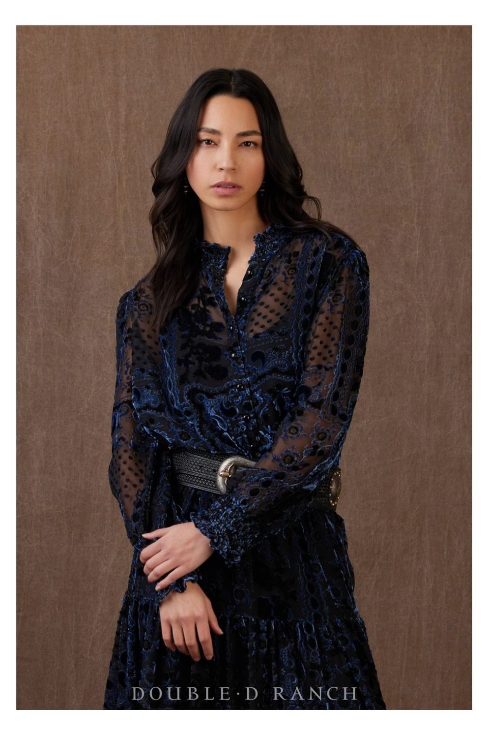 Double D T3884 Chisolm Trail Bandana Blouse 