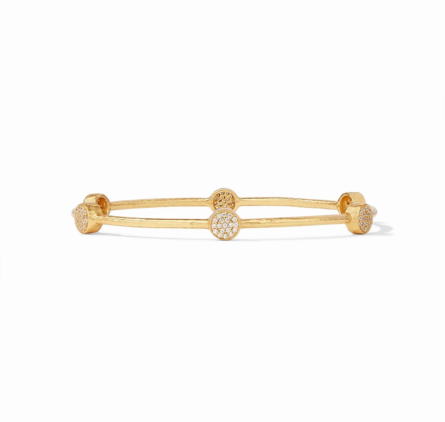 Julie Vos BG047GPCZ Milano Luxe Bangle-Pave CZ