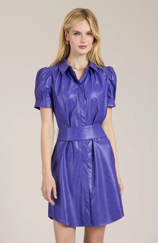 Tyler Boe 71000BB Veronica Pleather dress-violet