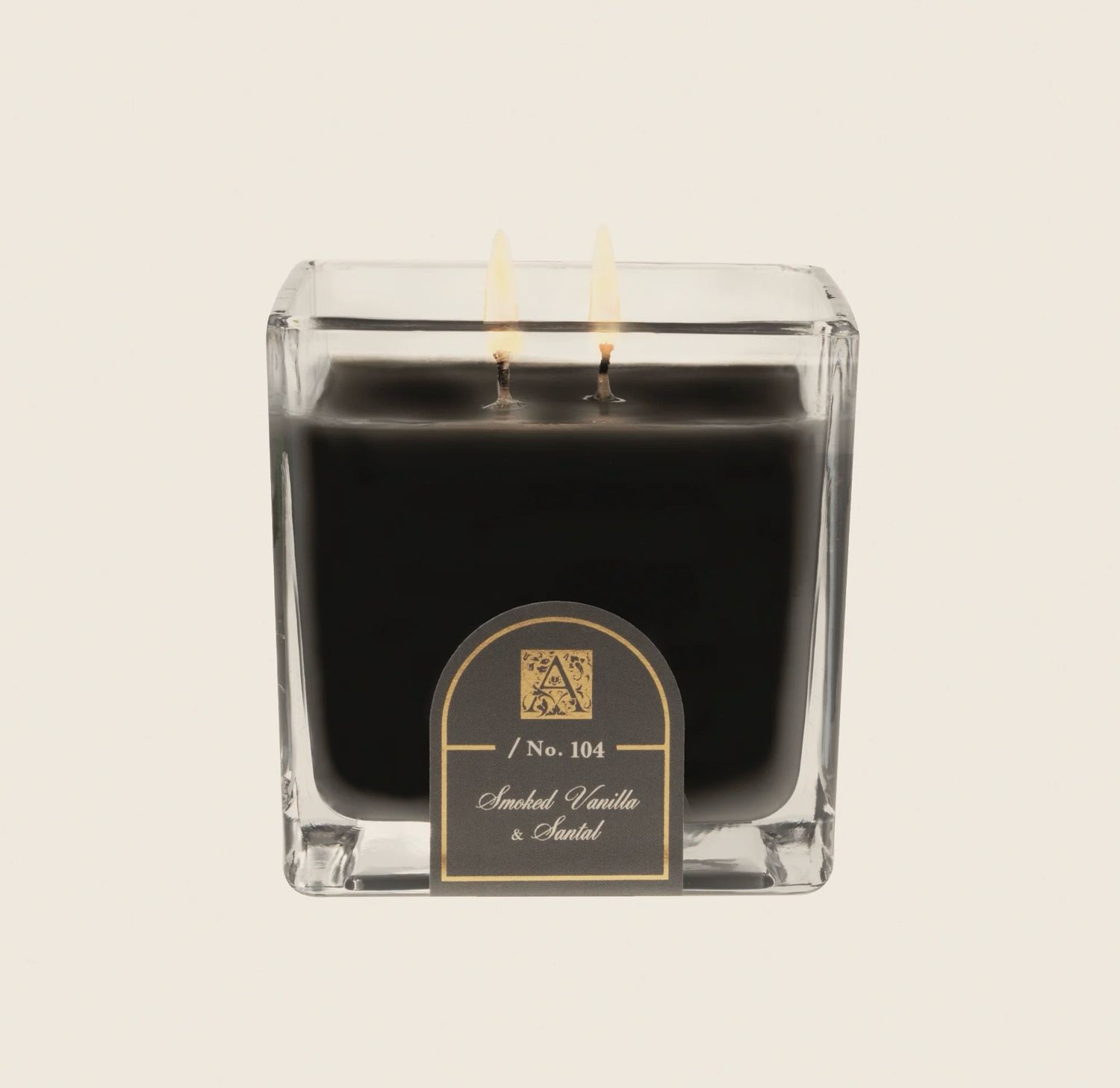 Aromatique 78007 Smoked Vanilla &amp;n Santal Cube Candle-12 oz.
