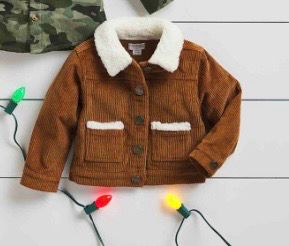 Mudpie 11080150 Boy Cord Sherpa Jacket