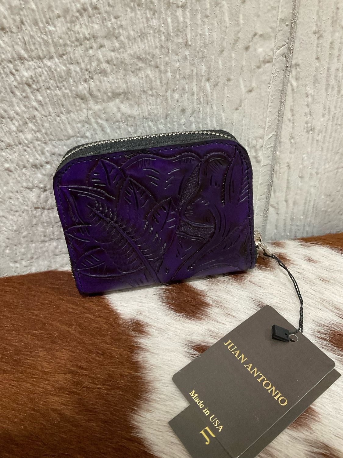 Juan Antonio 090TL Wallet Tooled Purple 