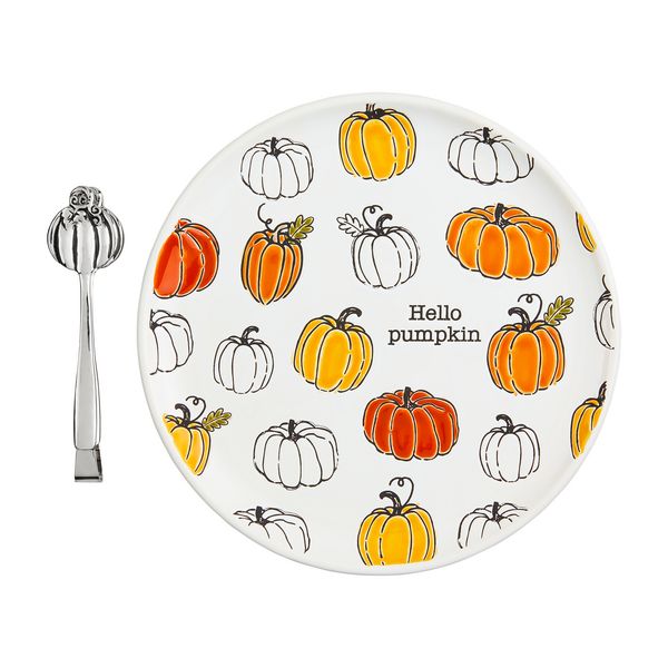 Mudpie 42200173 Pumpkin Pattern Cookie Plate