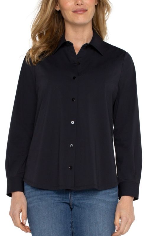 Liverpool LM8E25ETK LS Black Button up