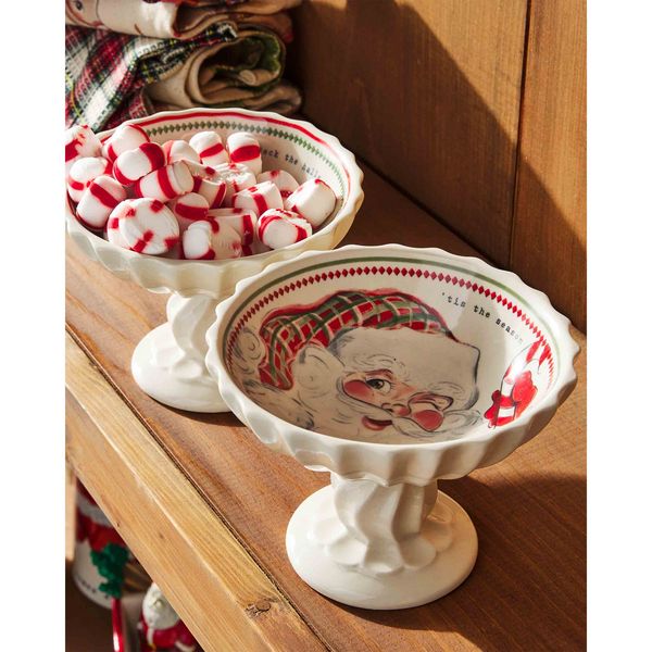 Mudpie 41320051 Vintage Christmas Candy Dish