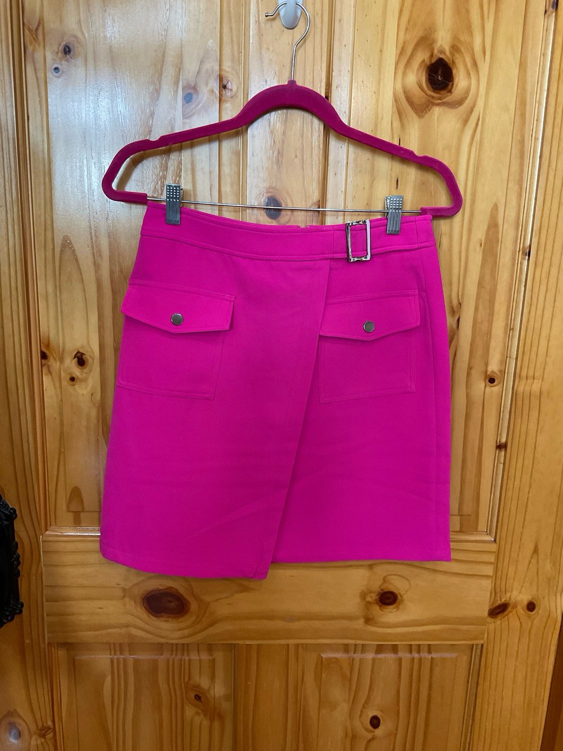 Esqualo F2410551 Skirt Overlap w/pockets Neon Pink