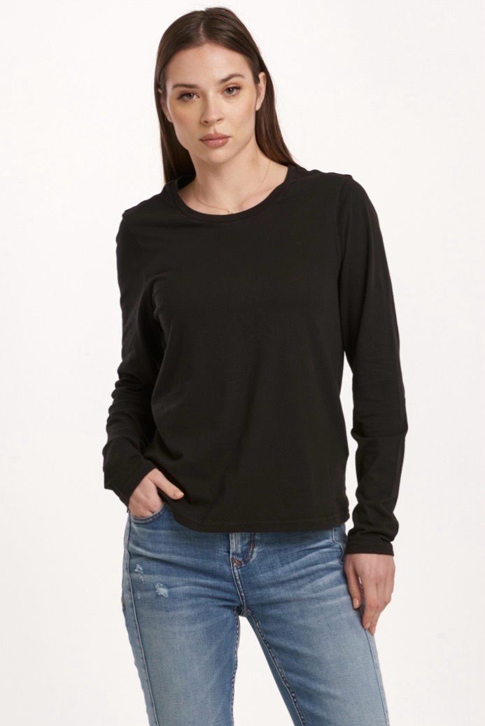 Dear John DKN2116D8BLK  Kathy LS Tee-Black