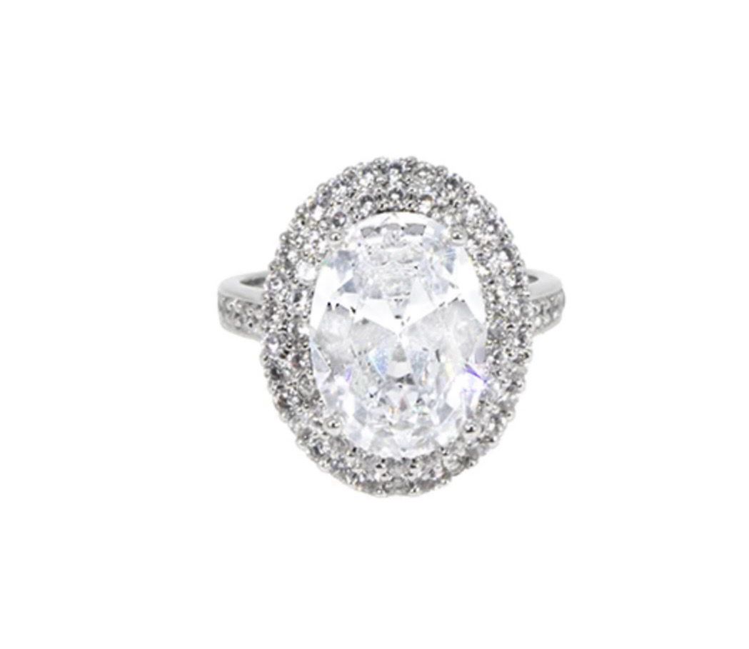 Maya J R1533622 Modern Classic Jeweled Ring-Silver
