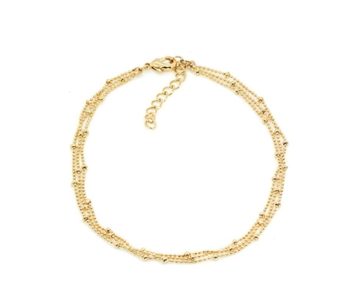 Maya J K33002 Triple Chain Anklet