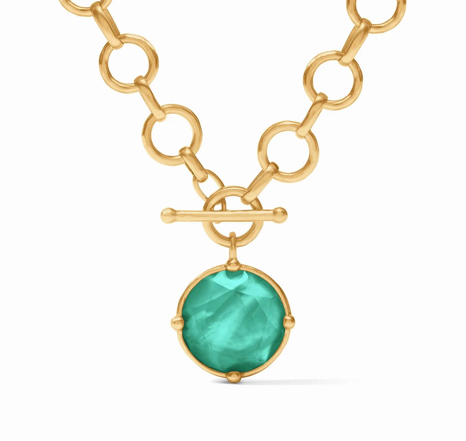 Julie Vos N471GIEG00  Honeybee Demi Necklace -Iridescent Emerald Green