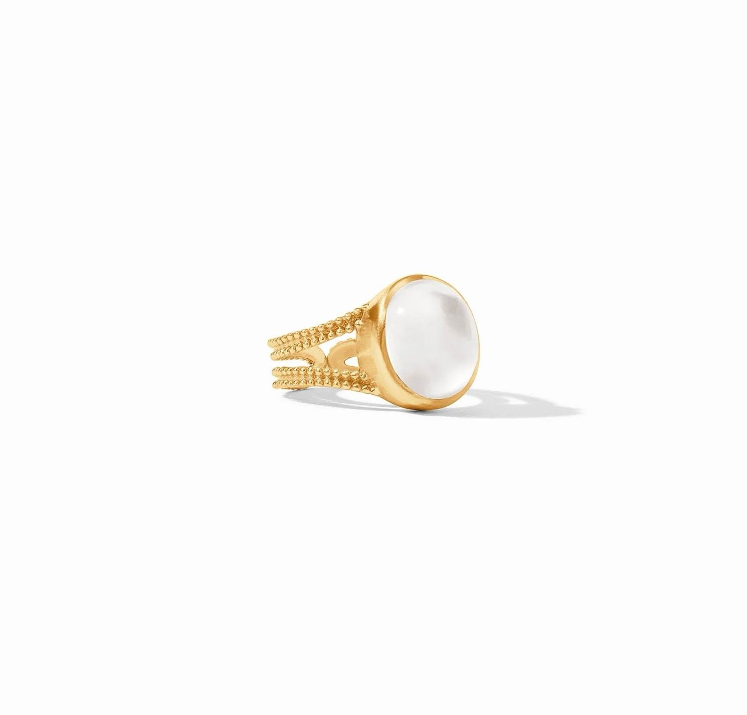 Julie Vos R213GPL-8 Cabochon Ring-Pearl
