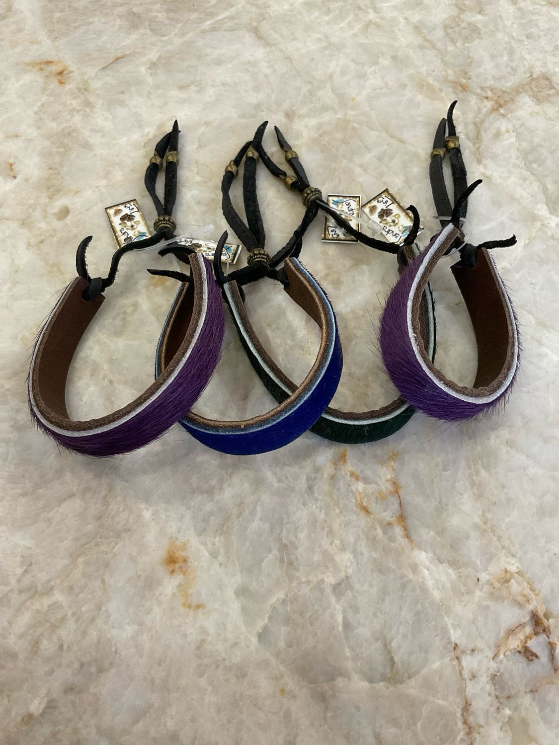 SL CO-11 Asst Color Hide Leather Cuffs Small Cinch 