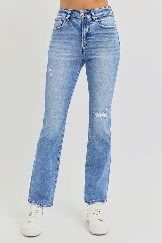 Risen RDP5891 High Rise Ankle Straight Jeans