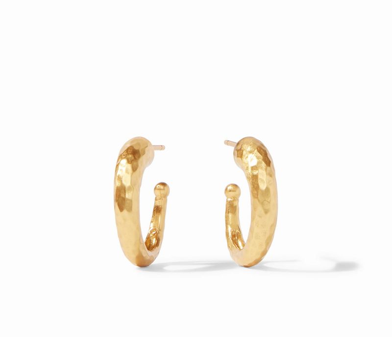 Julie Vos HP132G-S Hammered Hoop Gold-Small