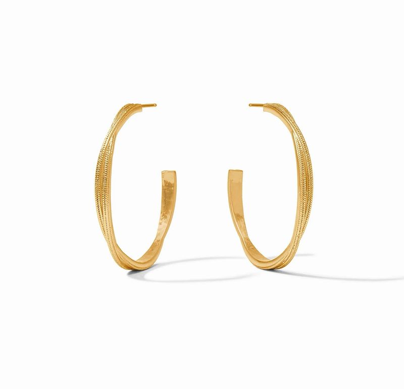 Julie Vos HP105G-M Cheval Twist Hoop Gold M