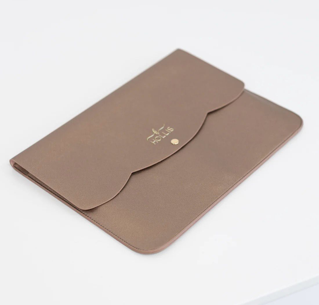 Hollis 04383 Lennyn Laptop Sleeve-Metallic Mocha