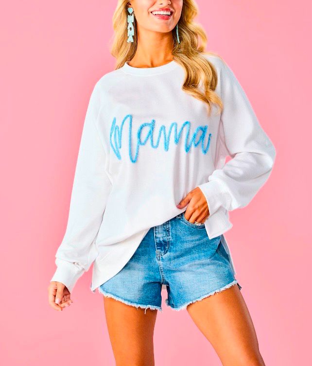 MudPie 85100224 Mama Sparkle Sweatshirt