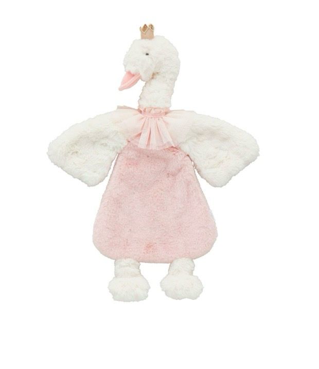MudPie 12090005 Swan Princess Plush Woobie