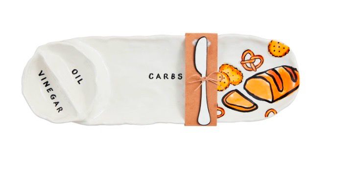 MudPie 40700782 Oil Vinegar Bread Tray Set