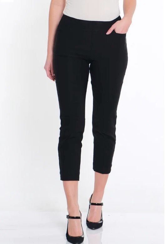 Slimsation M12713PM Pull-on Crop Real pocket-black