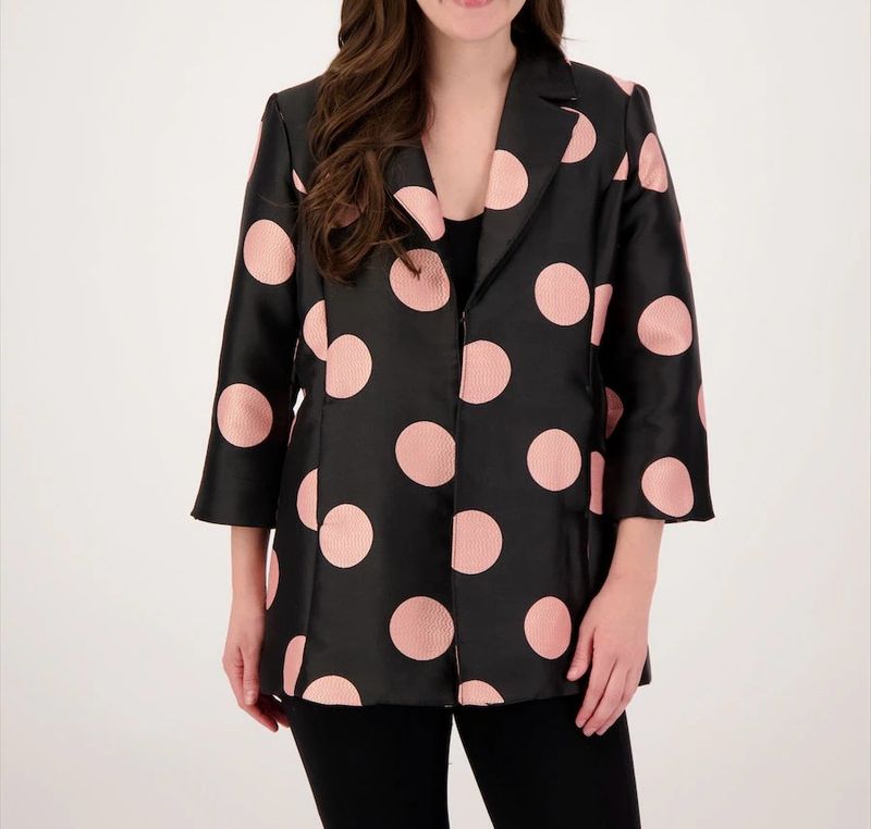 Multiples M15604JM Jacquard Polka Dot Jacket
