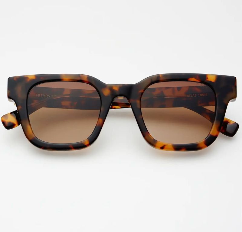 Freyrs Sunglasses 185-4 Atlas Acetate Rectangular Tortoise