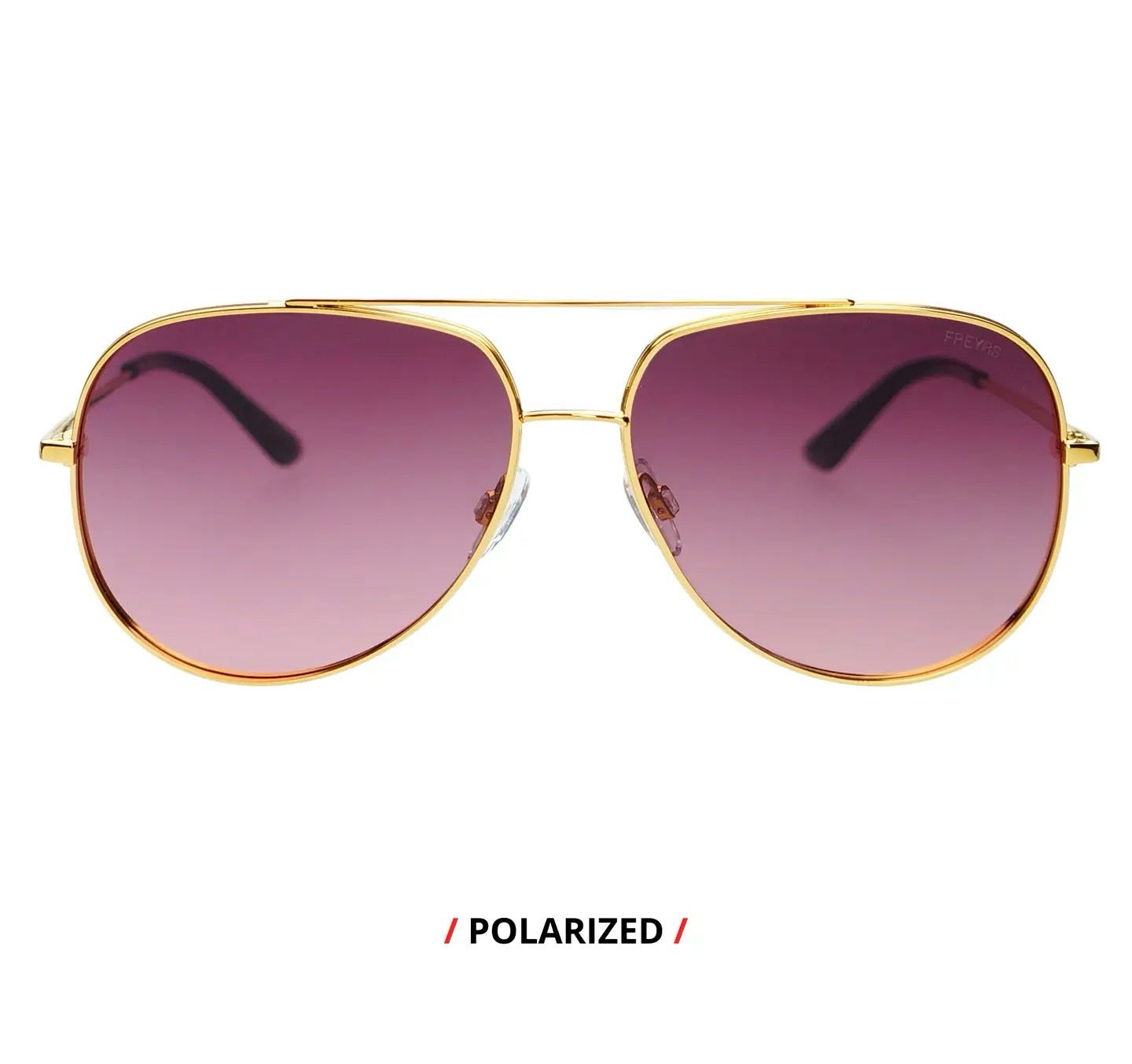 Freyrs Sunglasses 68-6 Max Polarized Aviator Gold/Purple