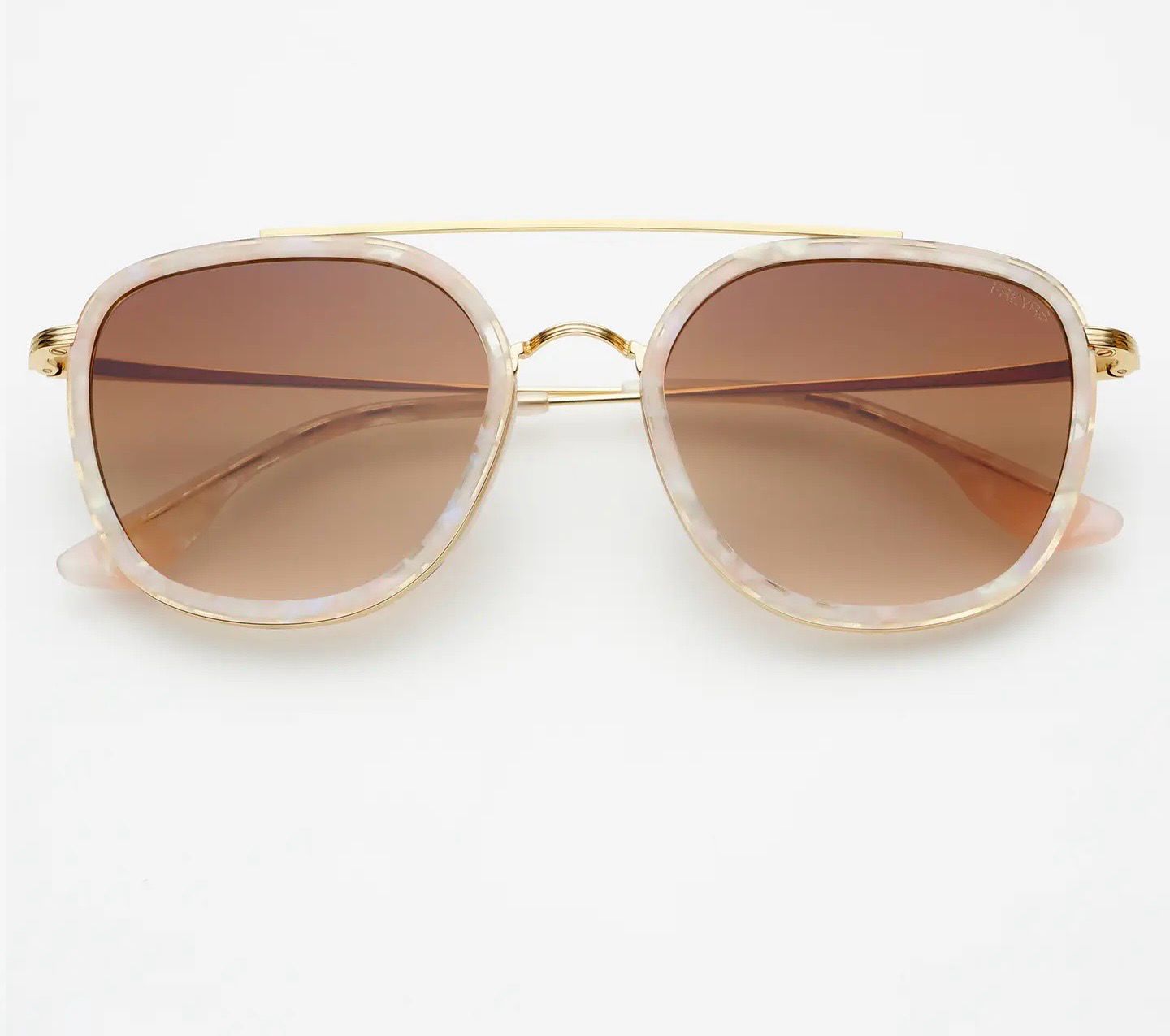 Freyrs Sunglasses 180-6 Weston Acetate Round Light Pink/Brown