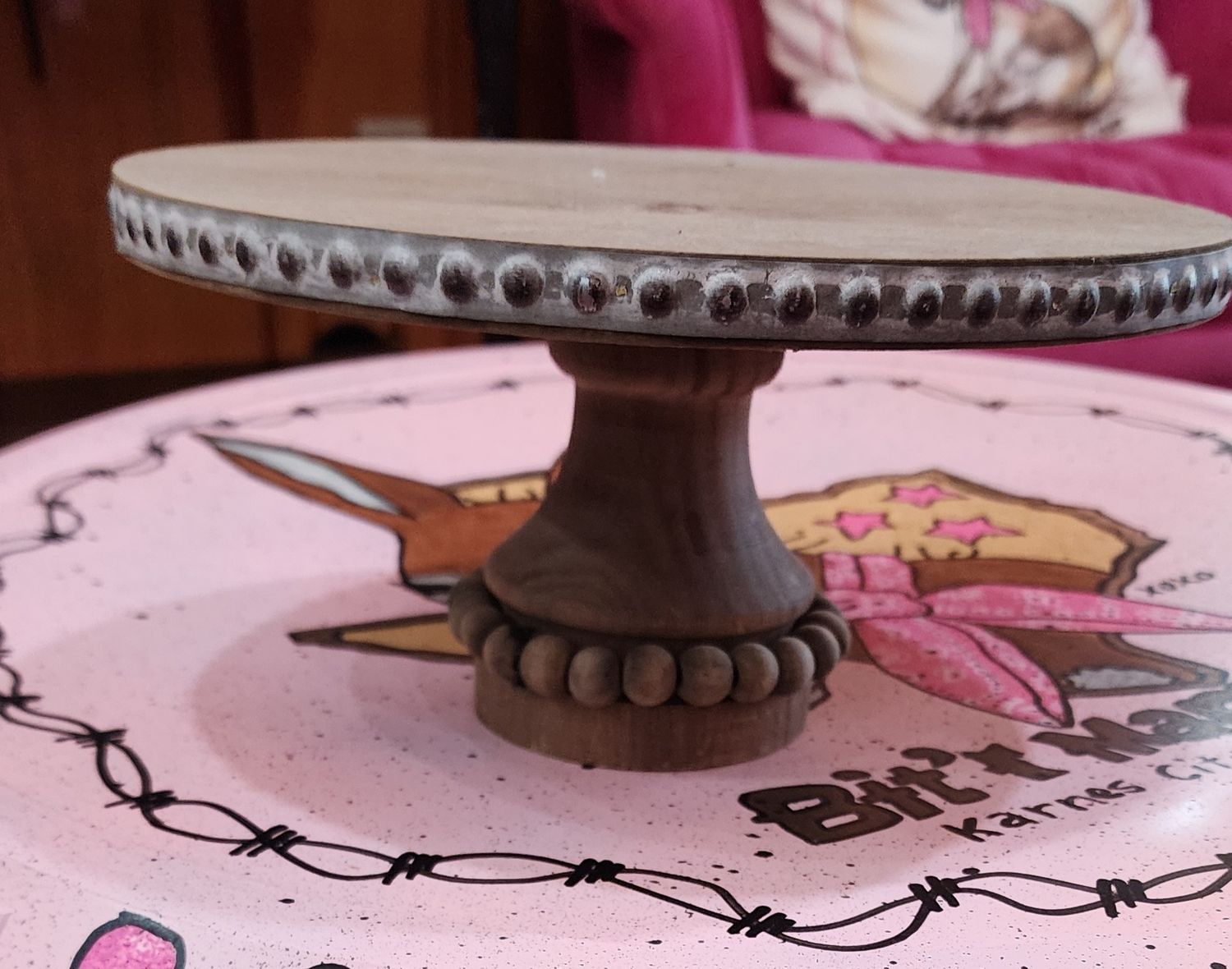 Creative Brands AMR064 Large Wooden Cake Stand