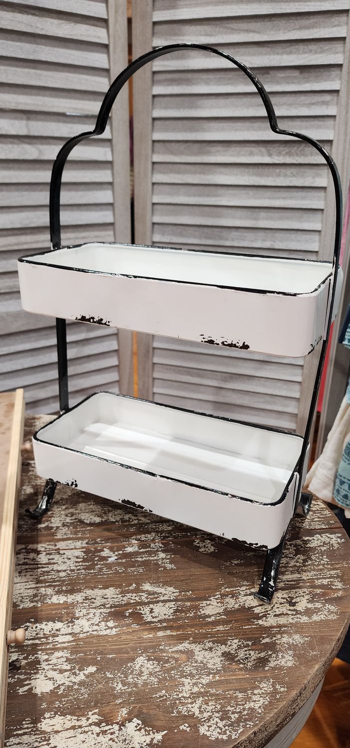 Bachman KE1889 Tin 2 Tier Tray 12&quot;Lx7.25&quot;WX19.5&quot;H