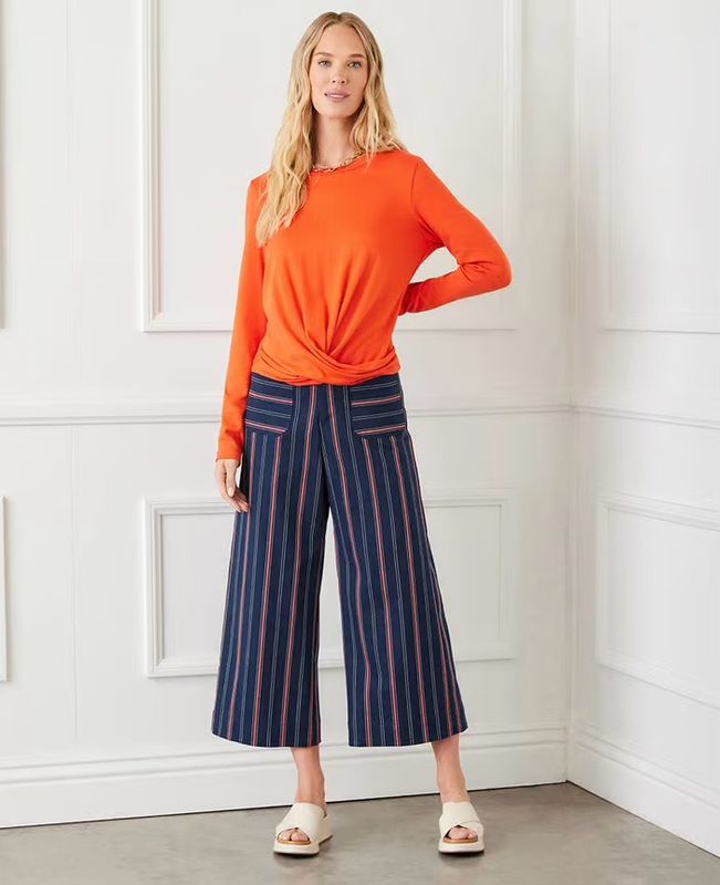 Karen Kane 1L05524 Drape Front Top-Orange