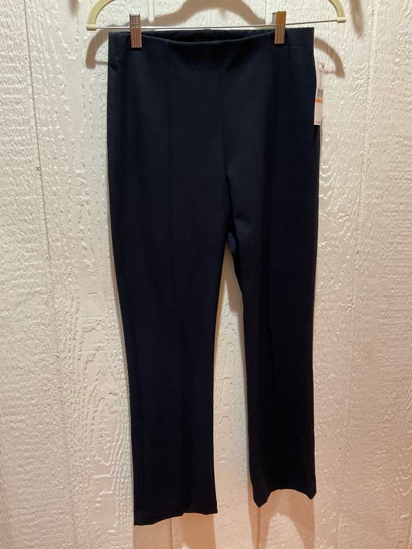 Karen Kane L09006 Crop Pintuck-Navy