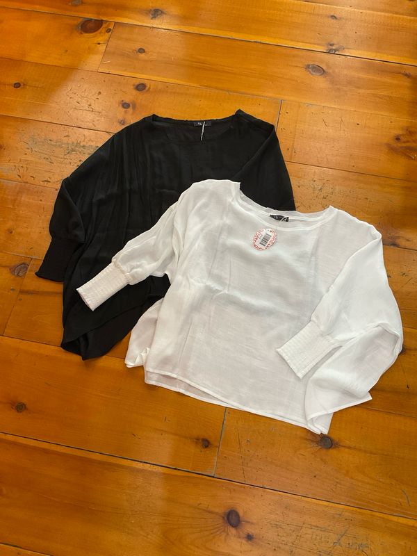 KLd. Signature KD44262 Oversize Blouse Smock Sl-Bl