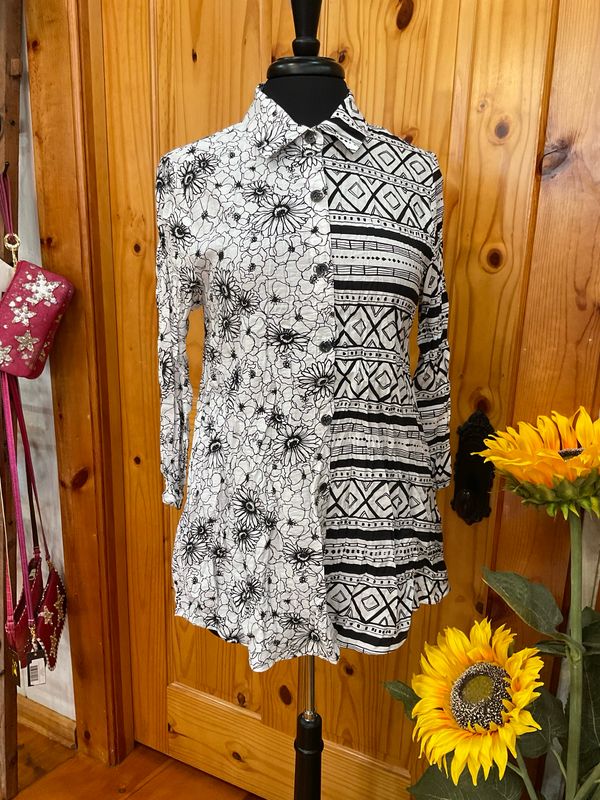 Shana 25315 Crushed Mix Media Shirt