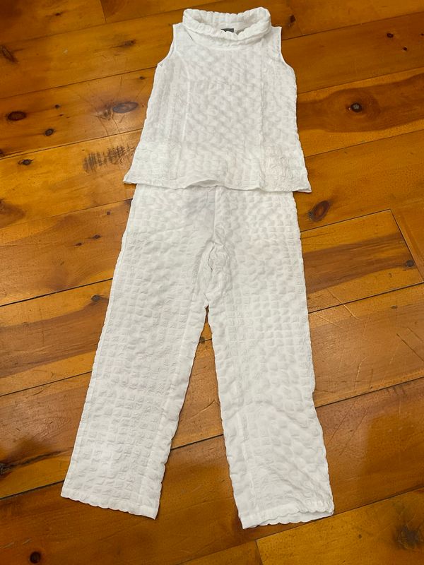 Shana 25233 Puffer Pants-WHITE