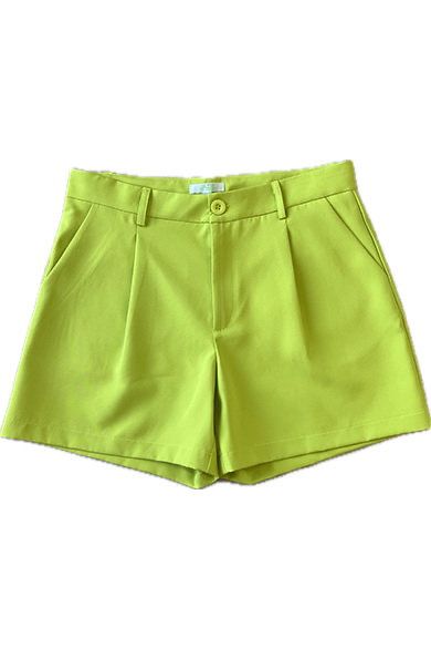 Jade 71Q9745W Front Pleated Short-Lime
