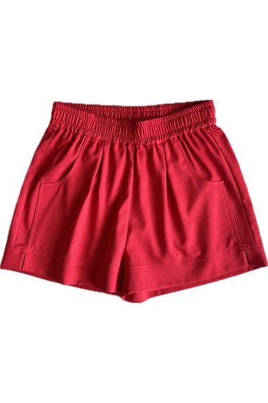Joy Joy 71Q4894 Jessica Elastic Waist Short-Red