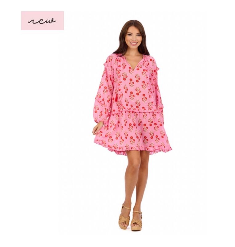 Mudpie 85000261 Shawna Tunic Dress-Pink