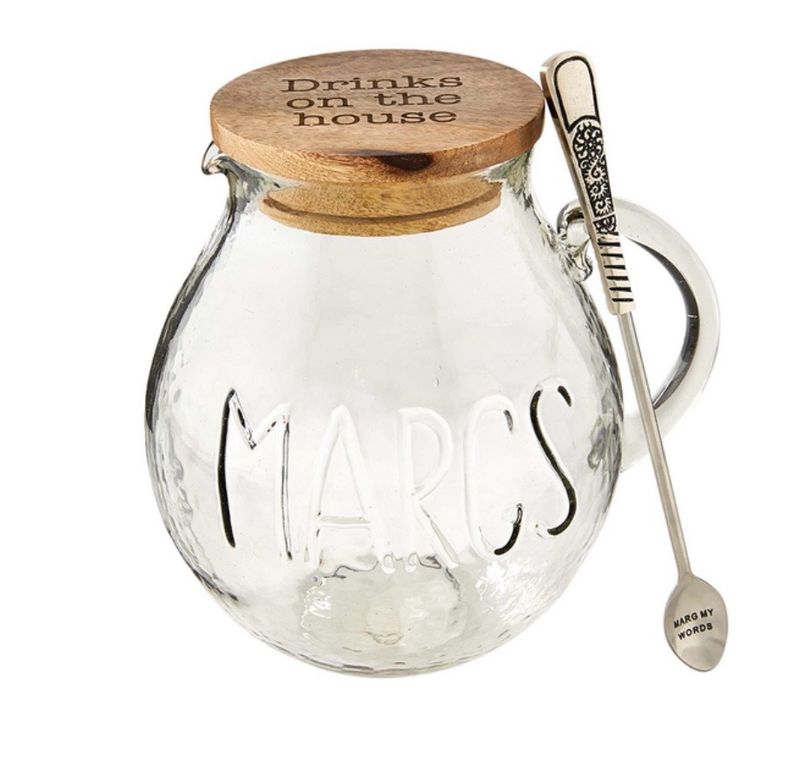 Mudpie 45500062 Glass Margarita Pitcher Set