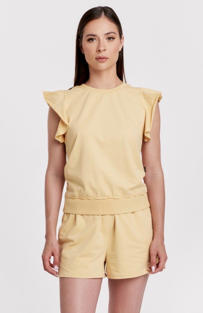 Another Love VCKN1632 Layla Ruffle Sweatshirt-Sunf