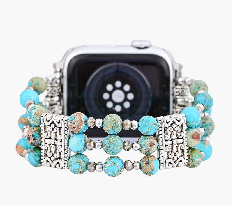 Cape Diablo Artisanal Turquoise Spirit Stretch Apple Watch Strap Large 6.5-7 in.