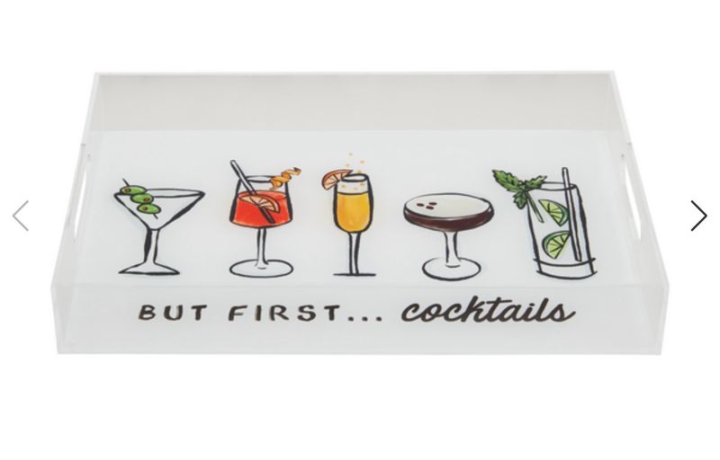 Mudpie 42100115 Acrylic Bar Tray