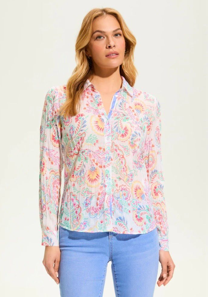 FDJ 7627881 Paisley Crinkle Blouse