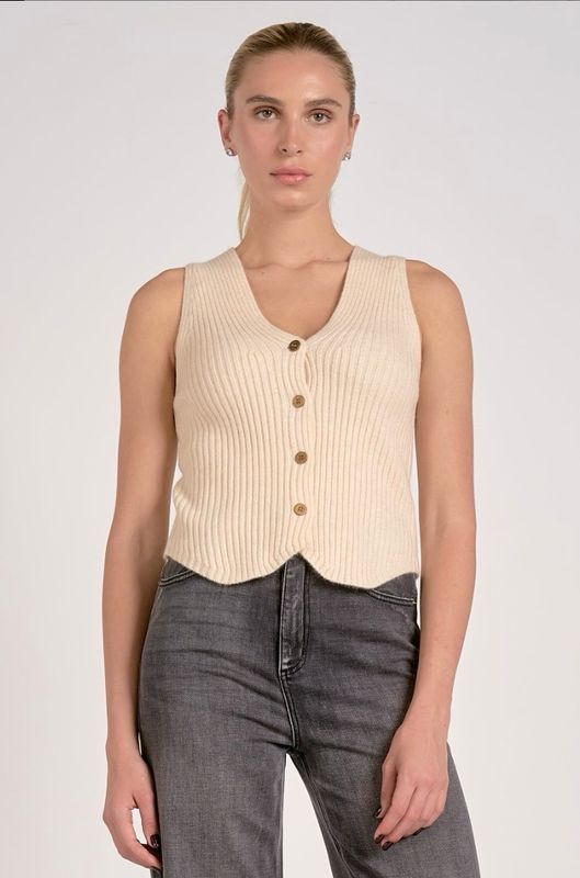 Elan SW11383 Button Down Sweater Vest 