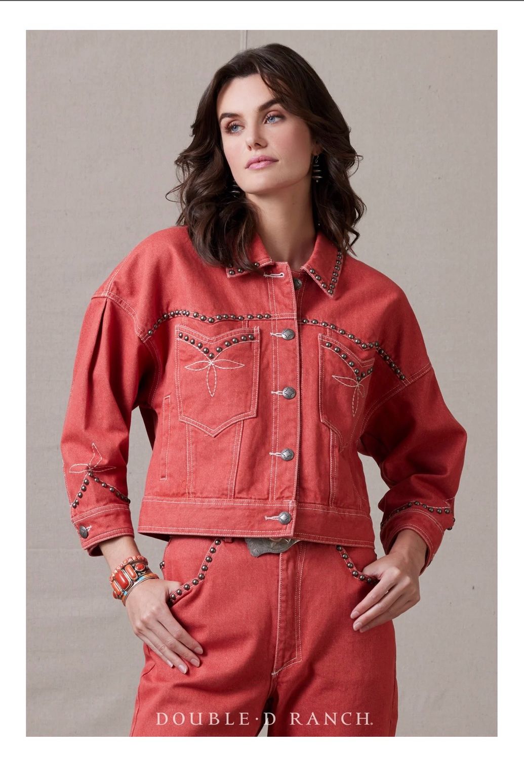 Double D C3398 Horse&#39;n Around Jacket-Cayenne