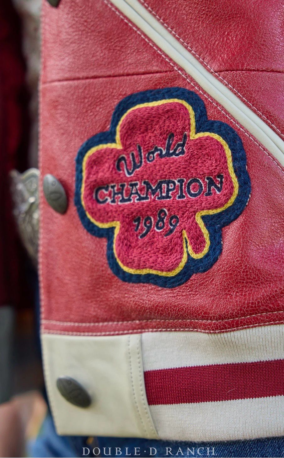 Double D C3393 Donna&#39;s Varsity Jacket-Cherry