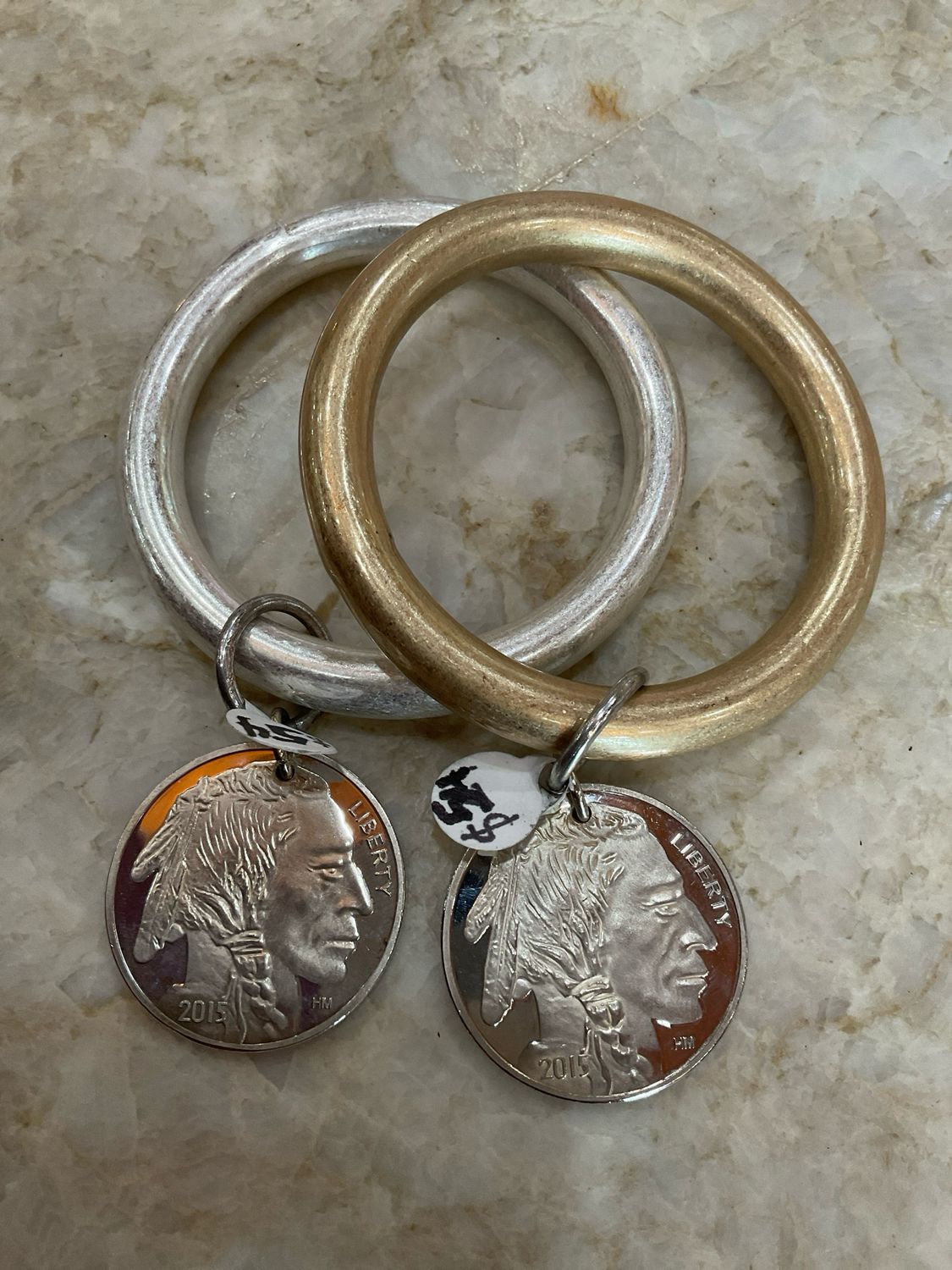 Junkyard Cowgirl Indian Coin Bangle Bracelet
