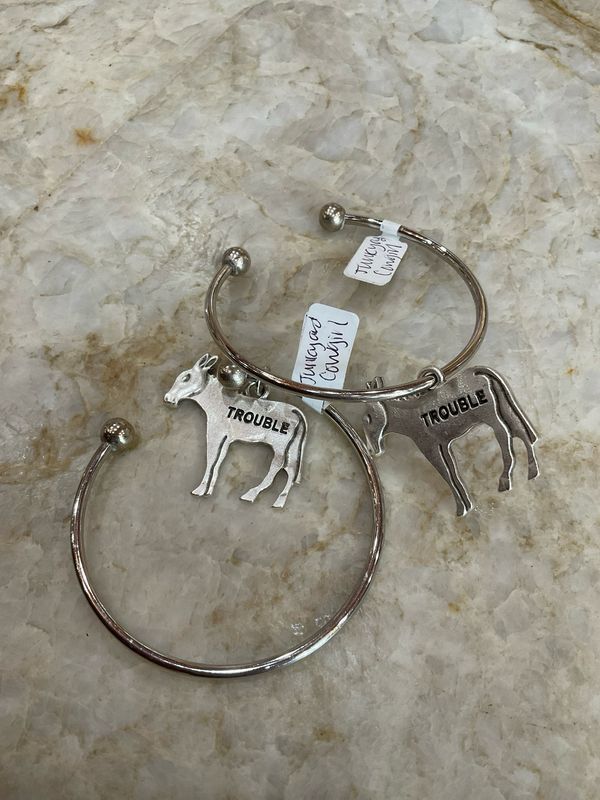 Junkyard Cowgirl Donkey Trouble Cuff Bracelet